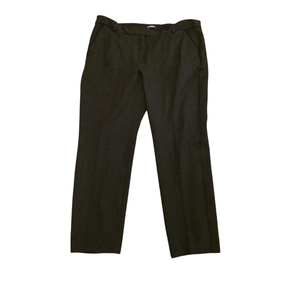 Express Dark Gray Stretchy Columnist Ankle Mid Rise Pants - 18L